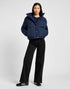 Lee Women's Relaxed Short Puffer Jacket in Mood Indigo