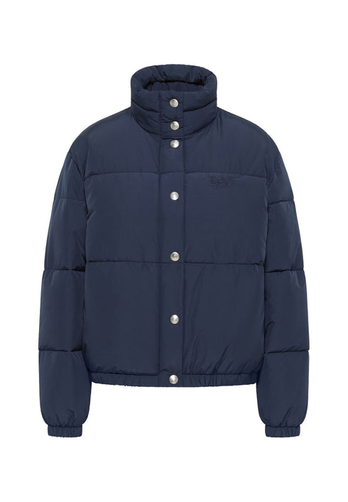 Lee Women's Relaxed Short Puffer Jacket in Mood Indigo