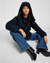 Lee Women's Hooded Short Puffer Jacket In Union Black