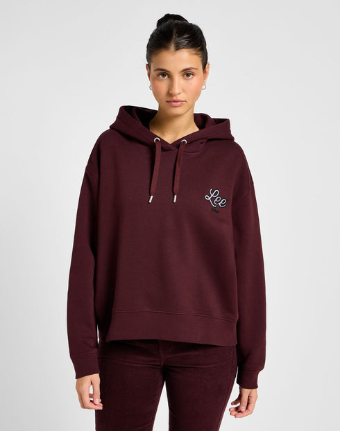Lee Women's Logo Hoodie In Velvet Beet