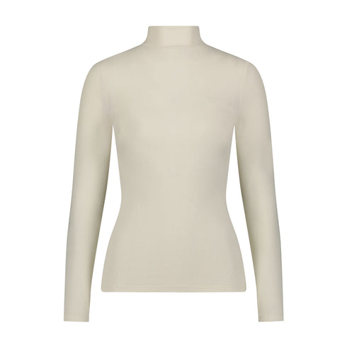 Lee Women's Ribbed Long Sleeve High Neck in Ecru