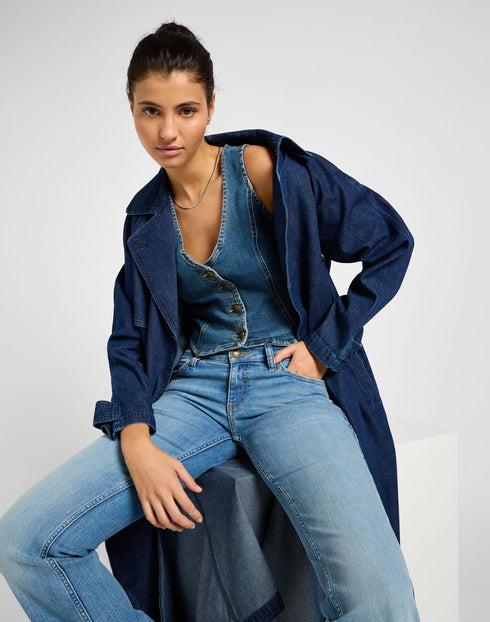 Lee Women's Denim Trench Coat In Home Bound