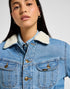 Lee Women's Sherpa Rider Jacket In Blue Voyage