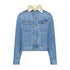 Lee Women's Sherpa Rider Jacket In Blue Voyage