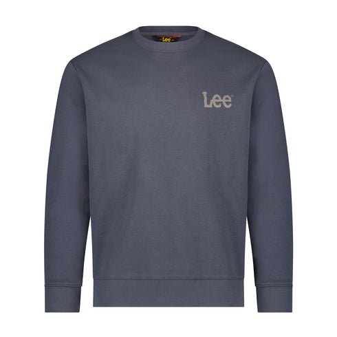 Lee Men's Wobbly Logo Sweatshirt In Dark Muted Gray