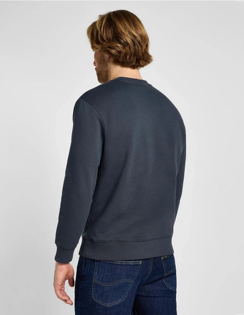 Lee Men's Wobbly Logo Sweatshirt In Dark Muted Gray