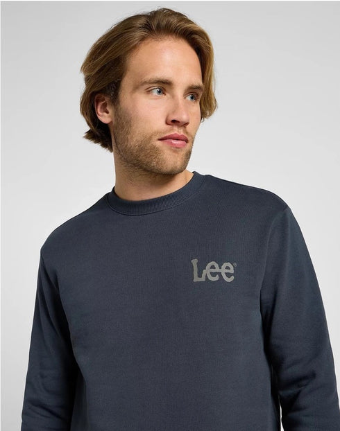Lee Men's Wobbly Logo Sweatshirt In Dark Muted Gray