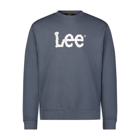 Lee Men's Wobbly Logo Sweatshirt In Dark Muted Gray