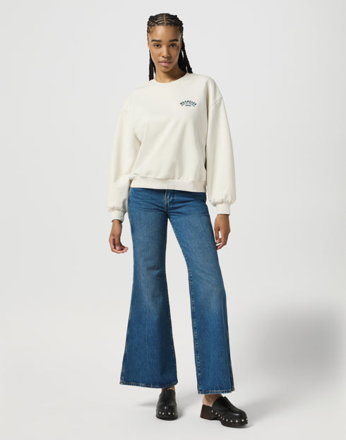 Wrangler Women's Oversized Sweatshirt in Vintage White