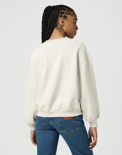 Wrangler Women's Oversized Sweatshirt in Vintage White