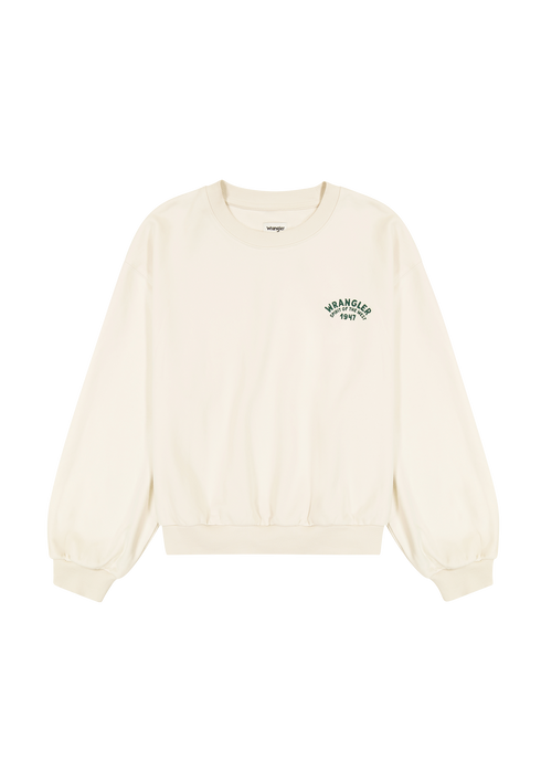 Wrangler Women's Oversized Sweatshirt in Vintage White