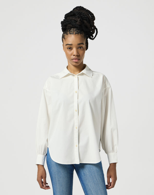 Wrangler Women's Cool GIrl Shirt in Worn White