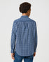 Wrangler Men's 1 Pocket Flannel Shirt In Black Iris