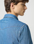 Wrangler Men's Western Shirt In Seas Foam Surf