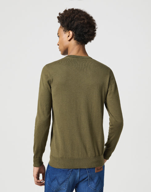 Wrangler Men's Knit Sweater In Ivy Green