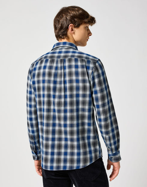 Wrangler Men's 1 Pocket Indigo Shirt In Navy