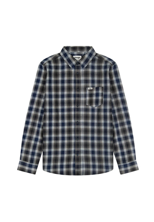 Wrangler Men's 1 Pocket Indigo Shirt In Navy