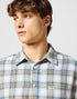 Wrangler Men's 1 Pocket Indigo Shirt In White