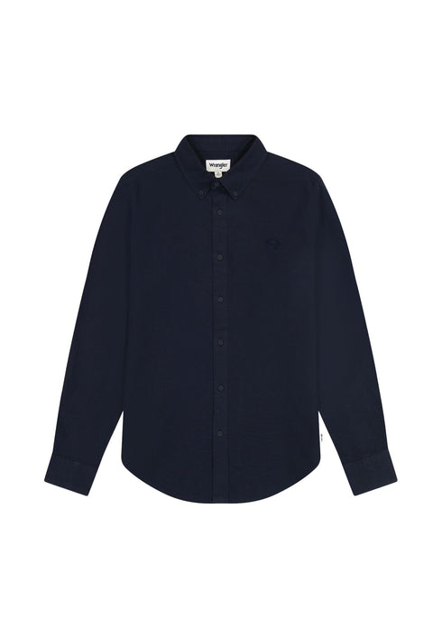 Wrangler Men's Oxford Shirt In Dark Navy