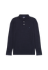 Wrangler Men's Long Sleeve Refined Polo in Navy
