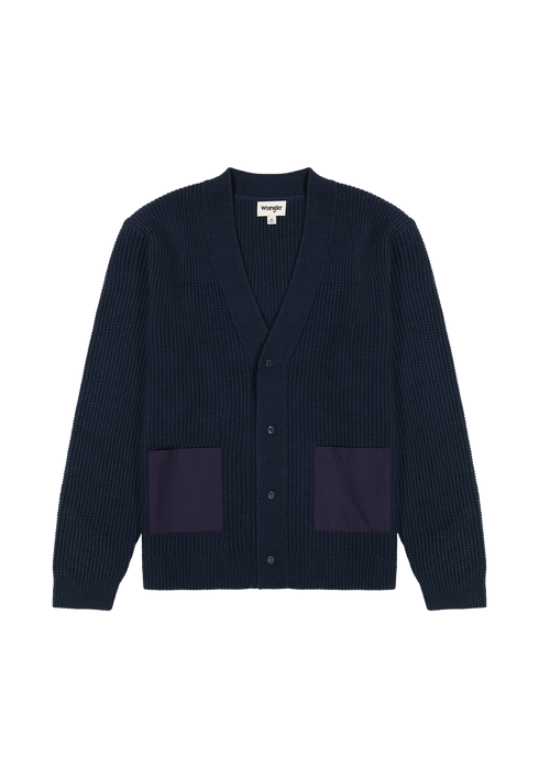 Wrangler Men's Cardigan Sweater in Navy