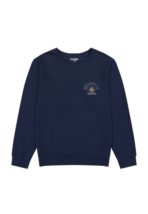 Wrangler Men's Crewneck Sweat Shirt In Navy