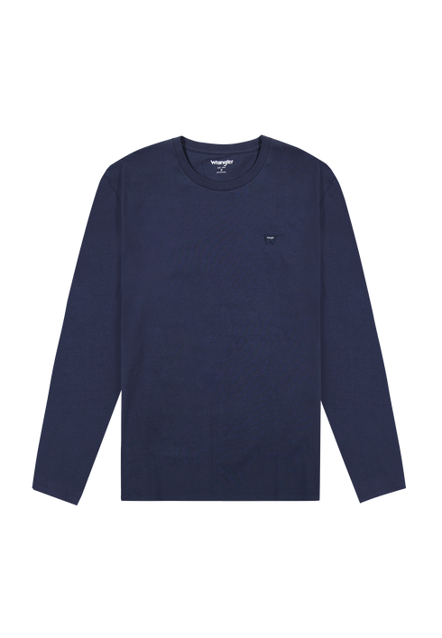 Wrangler Men's Long Sleeve Sign Off T-Shirt In Navy