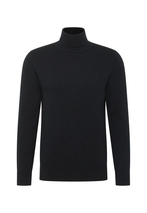 Lee Men's Turtle Neck Long Sleeve T-Shirt in Black
