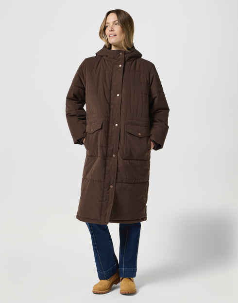 Wrangler Women's Oversized Puffer Jacket in Mole