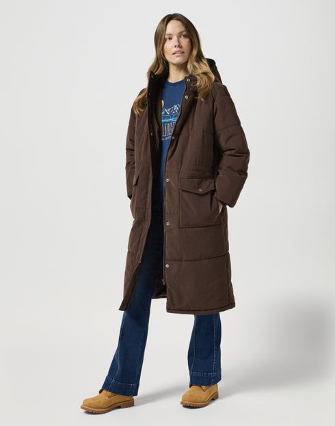 Wrangler Women's Oversized Puffer Jacket in Mole