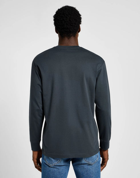 Lee Men's Long Sleeve Seasonal T-Shirt In Washed Black