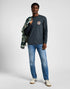 Lee Men's Long Sleeve Seasonal T-Shirt In Washed Black