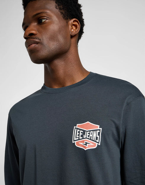 Lee Men's Long Sleeve Seasonal T-Shirt In Washed Black