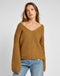 Lee Women's Kimono Sleeve Knit Sweater in Glazed Ginger