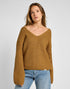 Lee Women's Kimono Sleeve Knit Sweater in Glazed Ginger