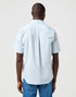 Wrangler Men's Short Sleeve 1 Pkt Shirt In Dream Blue