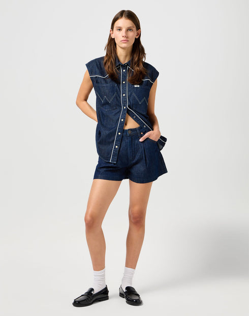 Wrangler Women's Pleated Shorts In Saddle