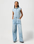 Wrangler Women's Trouser Jumpsuit In Pale Blue Wash