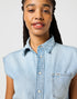Wrangler Women's Trouser Jumpsuit In Pale Blue Wash