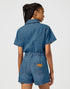 Wrangler Women's Denim Romper One Piece In Urban Echo