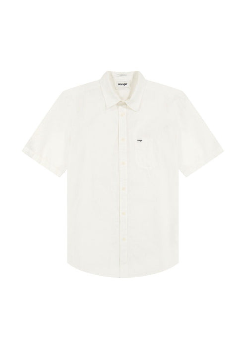 Wrangler Men's Short Sleeve 1 Pkt Shirt In White