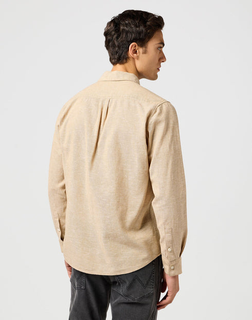Wrangler Men's 1 Pkt Shirt In Timber Wolf
