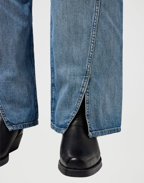 Wrangler Women's Spat Loose Jeans In Green Wash