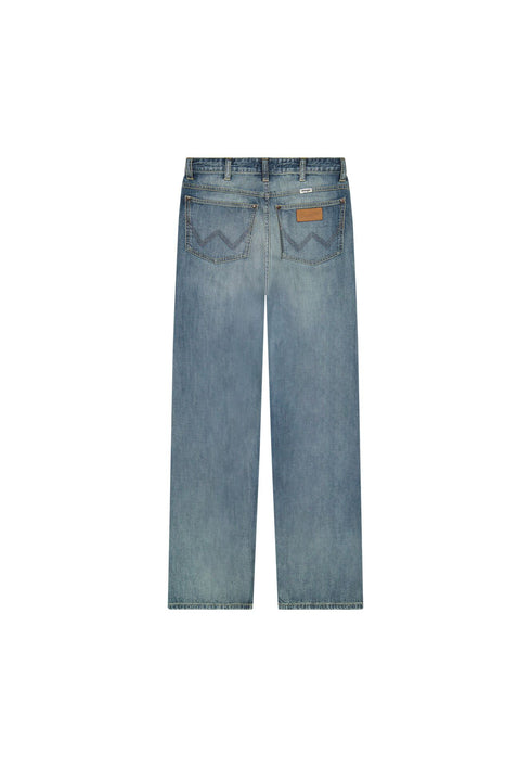 Wrangler Women's Spat Loose Jeans In Green Wash