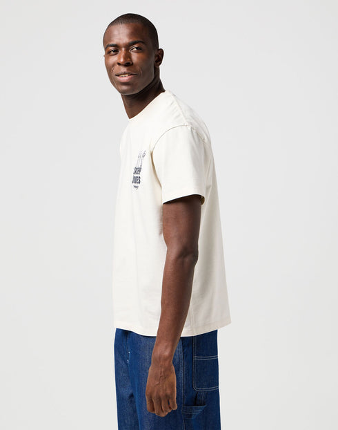 Wrangler Men's Case Jones Graphic T-Shirt In Vintage White