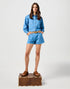 Wrangler Women's Pleated Short In Cotton Candy Blue