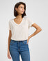 Lee Women's Rib Cami V-Shirt In Ecru