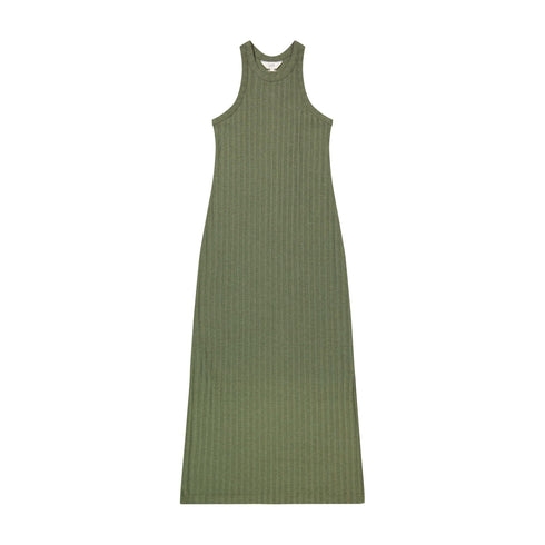 Lee Women's Rib Tank Dress In Olive Heather