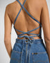 Lee Women's Backless Jumpsuit In Take A Dive