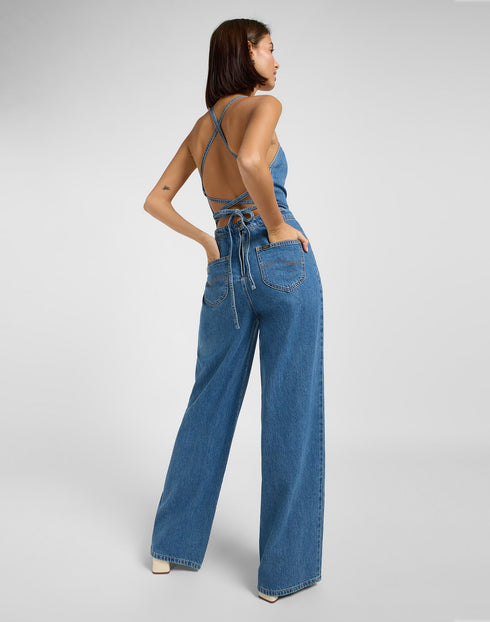 Lee Women's Backless Jumpsuit In Take A Dive